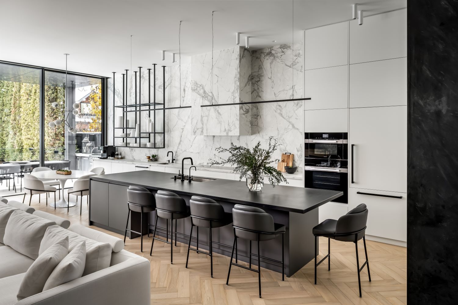 Remodeled kitchen featuring Miele appliances