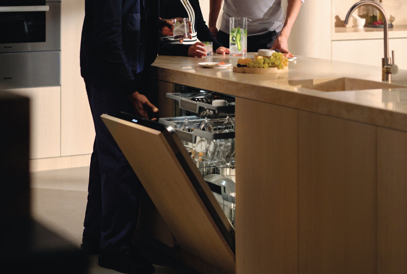Close up Miele dishwasher